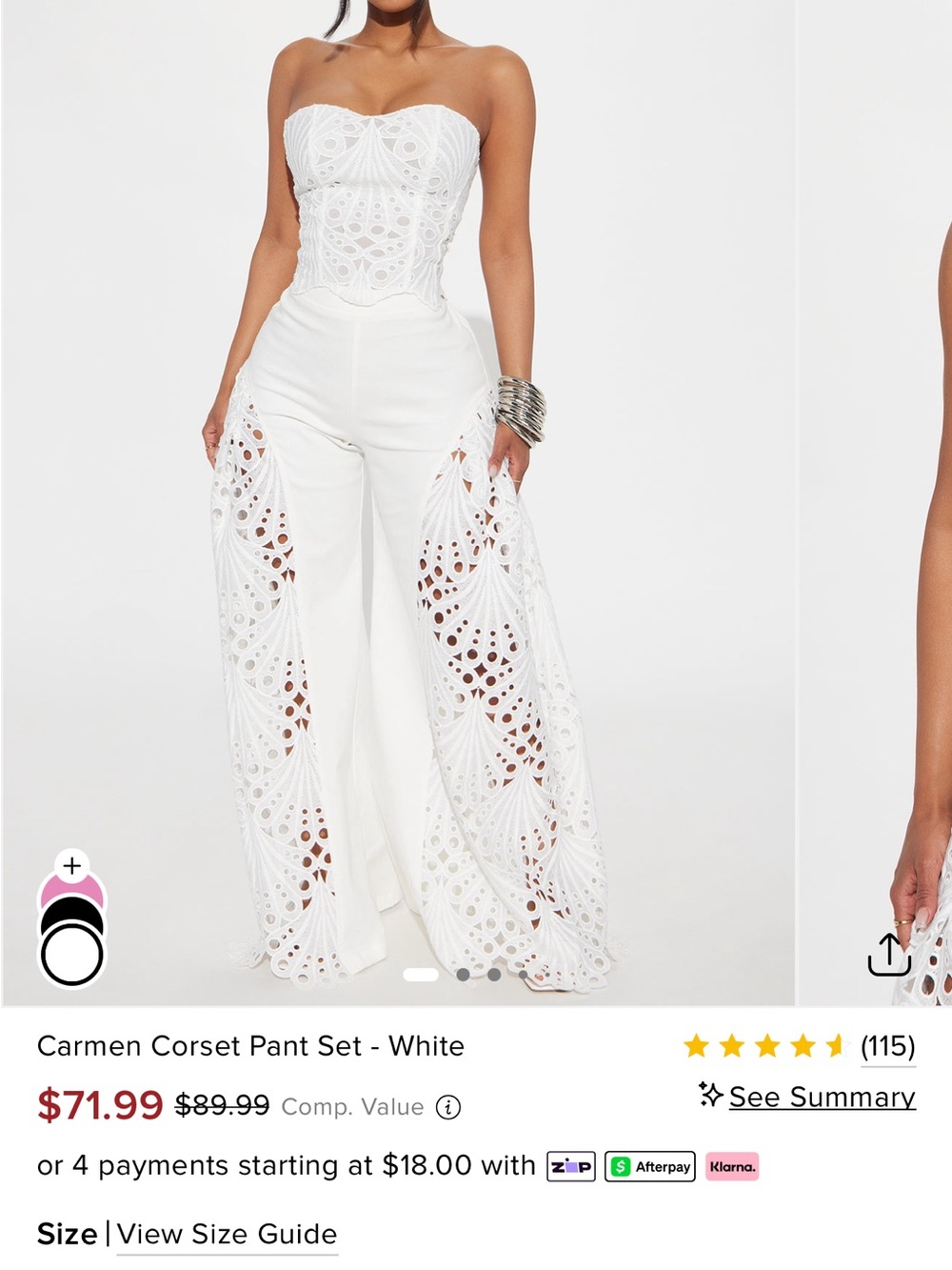 Fashion Nova White Lace-Up Corset Crop Top